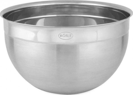 Rosle Stainless Steel Mixing Bowl Capacity 8.5lt with Diameter 28cm and Height 17.5cm.