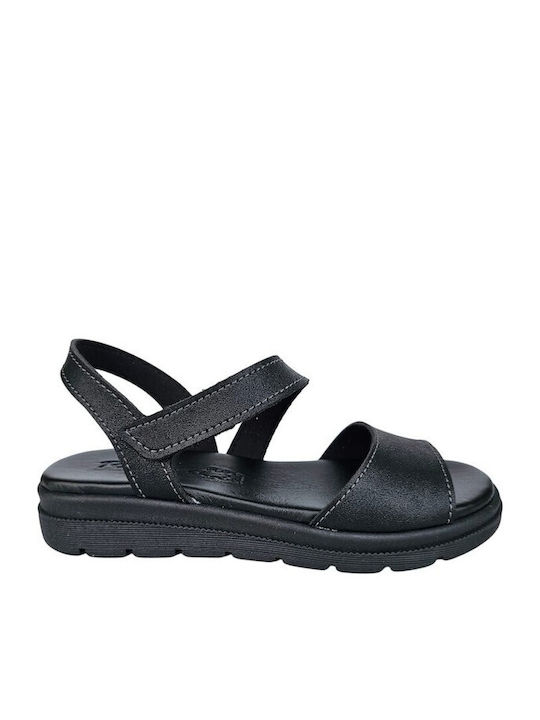 Bella Damen Flache Sandalen in Schwarz Farbe