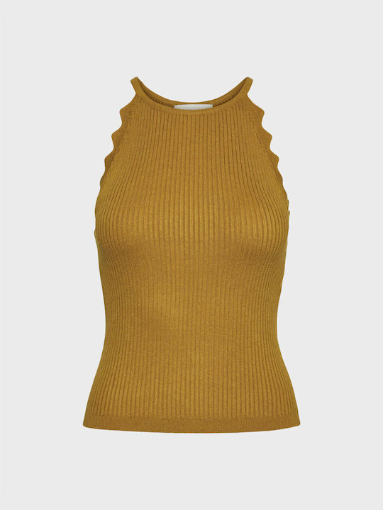 Vero Moda Γυναικεία Μπλούζα Αμάνικη Κιτρινο