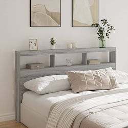vidaXL Tăblie De Pat Din Lemn Gri 180x102cm