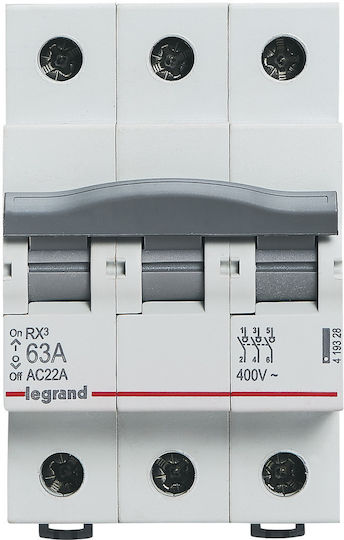 Legrand Dreipolig Schienenumschalter 400V 63A
