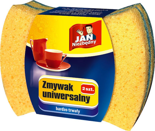 Jan Niezbędny Σετ Σφουγγάρια Πιάτων Κίτρινα 2τμχ