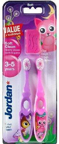 Jordan Soft Clean Παιδική Οδοντόβουρτσα για 3+ Χρονών Πολύχρωμη