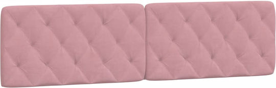 vidaXL Stoff-Kopfstütze für Betten Rosa 202x48cm
