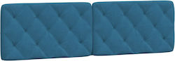 vidaXL Stoff-Kopfstütze für Betten Blau 182x48cm