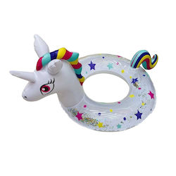 Unicorn Παιδικό Σωσίβιο Κουλούρα Διαμέτρου 90εκ. Διάφανο Μονόκερος