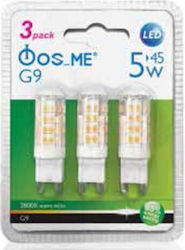 Fos me LED Bulbs 5W for Socket G9 Cool White 3pcs