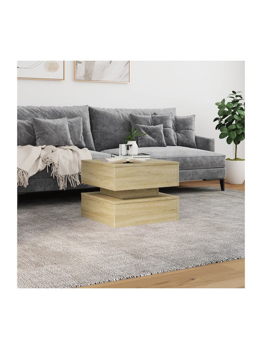 Square Side Table Wooden Brown M50xL50xH40cm