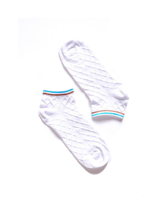 Comfort Women's Patterned Socks WHITE