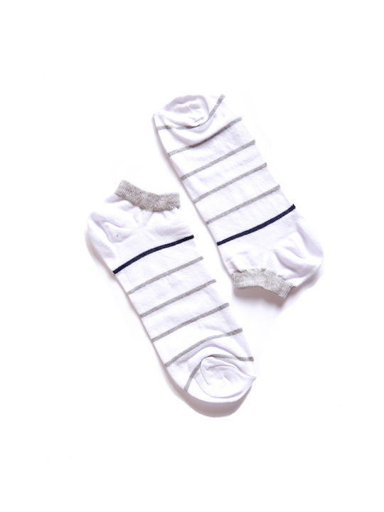 Comfort Men's Patterned Socks WHITE