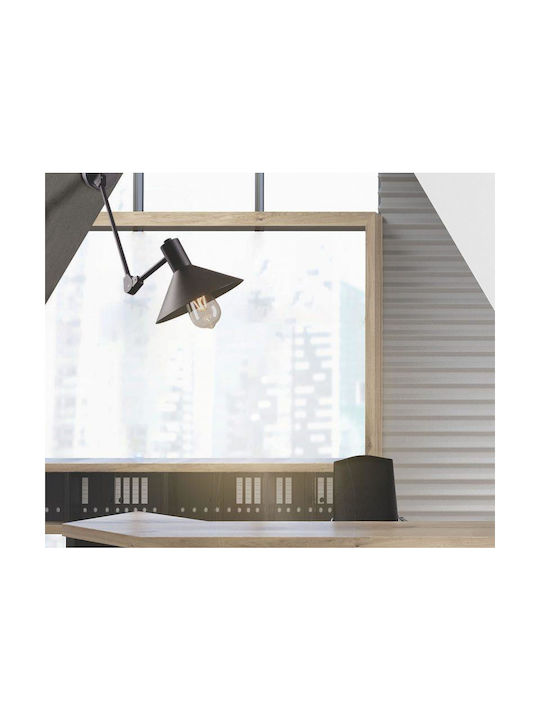 Luma Modern Lamp Wall with Socket E27 Black 20x20cm