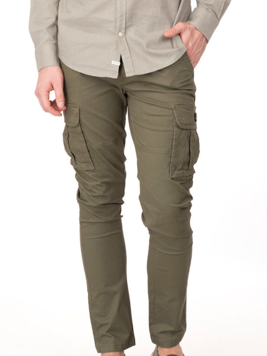 Rebase Παντελόνι Cargo Ελαστικό Lt. Khaki