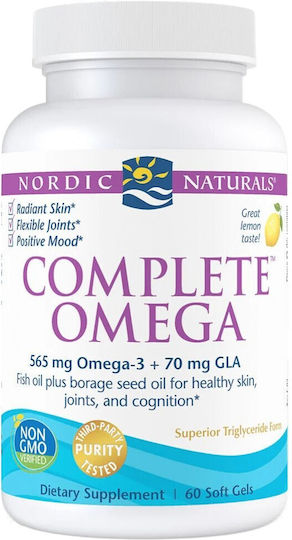 Nordic Naturals Complete Omega Fish Oil 565mg 60 Softgels with Lemon Flavour