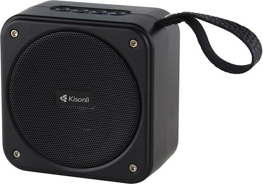 Kisonli S21 Ηχείο Bluetooth 5W με Ραδιόφωνο και Διάρκεια Μπαταρίας έως 6 ώρες Μαύρο
