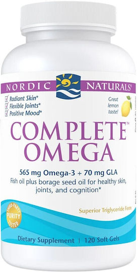 Nordic Naturals Complete Omega Ιχθυέλαιο 565mg 120 μαλακές κάψουλες με γεύση Λεμόνι
