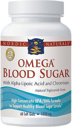 Nordic Naturals Omega Blood Sugar Fish Oil 896mg 60 softgels