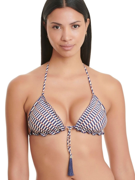 Erka Mare Padded Bikini Bra Blue Striped