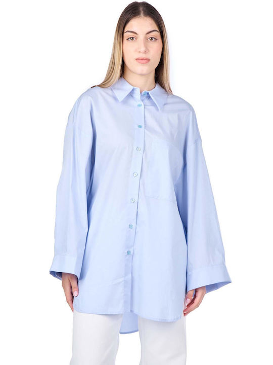 Vicolo Women's Long Sleeve Shirt Blue