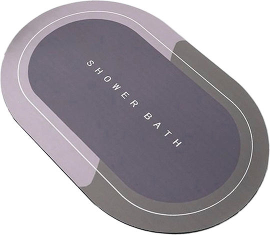 Неслизащо Бански килим Овални ZE1AG93QWS46B Grey, Purple 60x40бр
