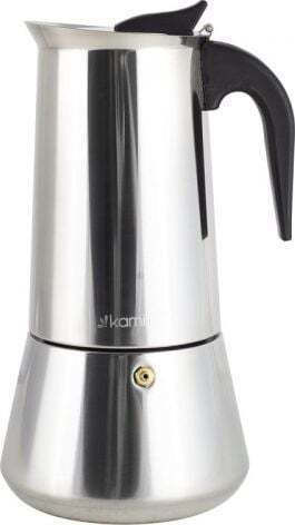 Kamille Espresso Pot 12 Cups Inox Brown