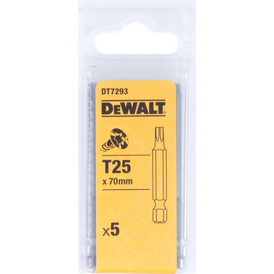 DEWALT Set 5 Screwdriver Bits Torx
