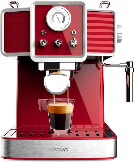 Cecotec Power Espresso 20 Tradizionale Espresso Coffee Machine 1350W Pressure 20bar Light Red 01727