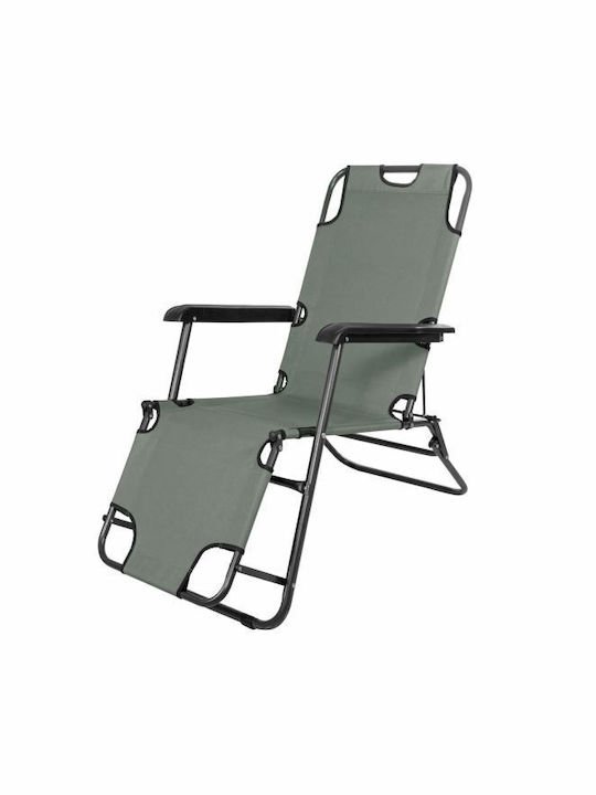 Deckchair Metallic Gray 120x60x80cm.