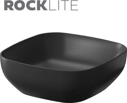 Cersanit Countertop Sink Ceramic 38x38cm Anthracite Mat