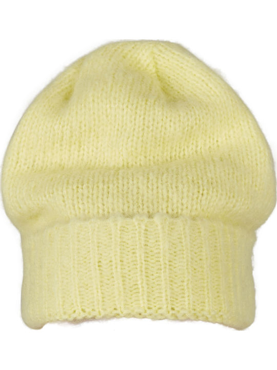 Beanie Unisex Căciulă cu Tricotaj Rib în culoarea Galben