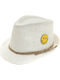 Gift-Me Pălărie pentru Copii Fedora Wicker Alb