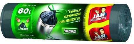 Jan Niezbędny Trash Bags Capacity 60lt with Handles 10pcs Black