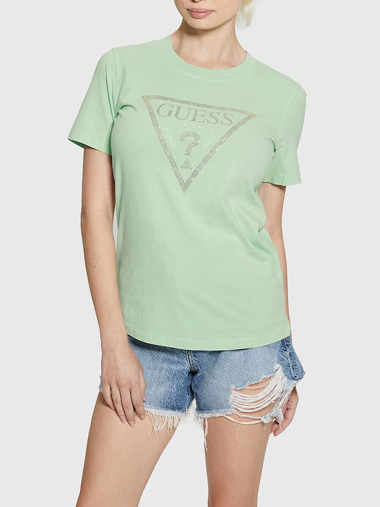 Guess Γυναικείο T-shirt Mint Green