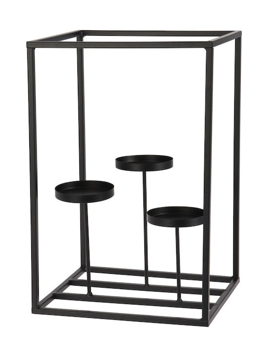 Mondex Candle Holder Metal in Black Color 24x20x36cm 1pcs