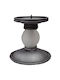 Candle Holder Metal in Gray Color 13x10.5cm 1pcs