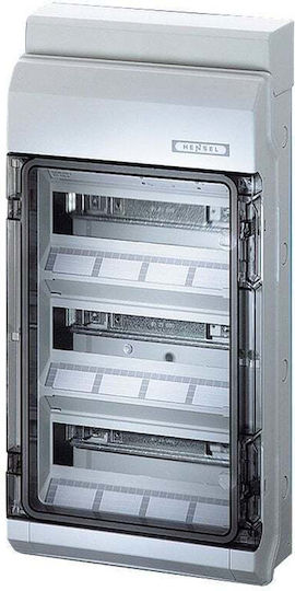 Hensel Elektrischer Sicherungskasten Wandmontage, Wasserdicht, 3 Reihen, 12 Elemente