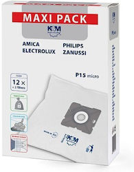 Konig & Meyer Σακούλες Σκούπας 12τμχ Συμβατή με Σκούπα Philips / Electrolux / Zanussi