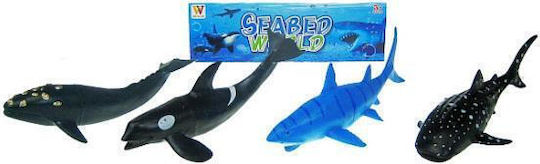 Figurine Hippopotamus Sea Animals 4pcs 22-25cm 2085a