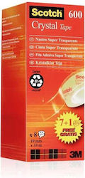 3M Tape Scotch Crystal 19mm x 33m 1pcs Transparent