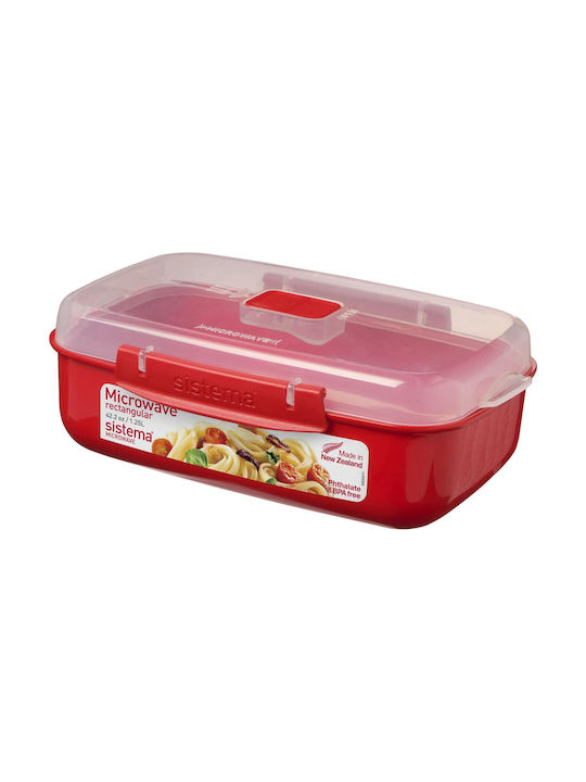 Sistema Plastic Lunch Box Red 1250ml