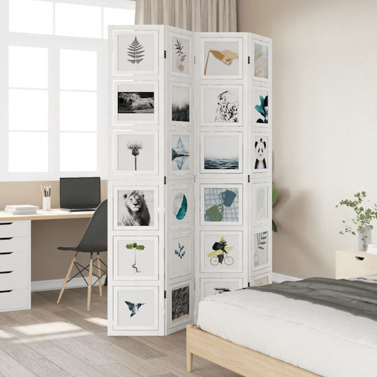 vidaXL Διακοσμητικό Παραβάν Ξύλινο με 4 Φύλλα 140x220cm