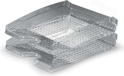 Durable Durchsichtiger Kunststoff-Ablagekorb Silber