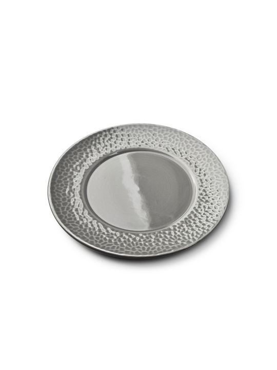 Lumarko Plate Shallow made of Porcelain Gray with Diameter 19cm