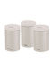 Klausberg Set of 3pcs Jars for Coffee / Tea / Sugar with Lid made of Stainless Steel Gray 11x11x11cm