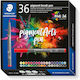 Staedtler Brush Pen Pigment Drawing Markers Thin Set 36pcs
