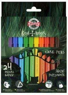 Koh-I-Noor Washable Drawing Markers Thin Set 24pcs