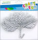 Craft with Fun Πλαστικό Διακοσμητικό Στοιχείο για DIY Κατασκευές Ασημί 12τμχ 3x14εκ.