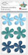 Titanum Decorative Flower for DIY Crafts Blue 6pcs 3x3cm