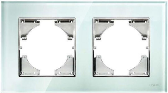 Lineme Hseries Switch Frame 2 Positions Horizontal Installation in Turquoise Color 50-00122-24