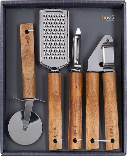 Husla Inox Cooking Utensil Set Silver 4pcs