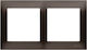Kontakt-Simon Switch Frame 2 Positions Horizontal Installation in Brown Color WMDZ-0120xK-046